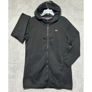 Tommy Hilfiger Full Zip Long Hooded Sweatshirt Womens Large Shacket NWT